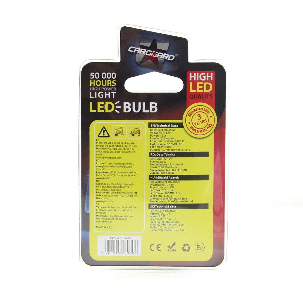 Bec MTR C5W 12V 1.5W Set 2 buc Carguard - imagine 3