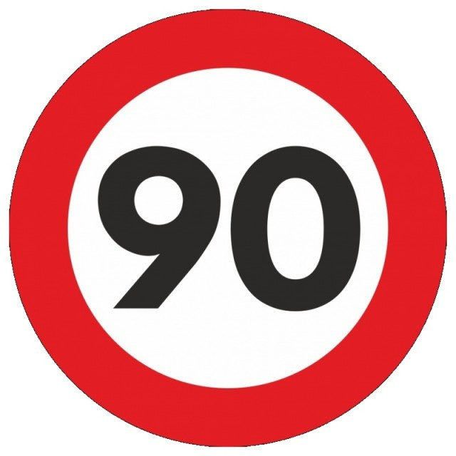 Indicator limitare viteza autocolant 90 km/ora Ø12 MTR - imagine 1