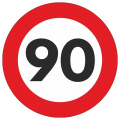 Indicator limitare viteza autocolant 90 km/ora Ø12 MTR - imagine 1