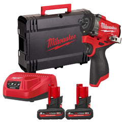 Cheie compactă de impact ½″ Milwaukee M12 FCIWF12G3-502X FUEL™ cu inel de fixare, 1 x acumulator M12 HB5, 1 x încărcător C12 C, 1 x cutie HD, cod 4933493455 Milwaukee - imagine 1