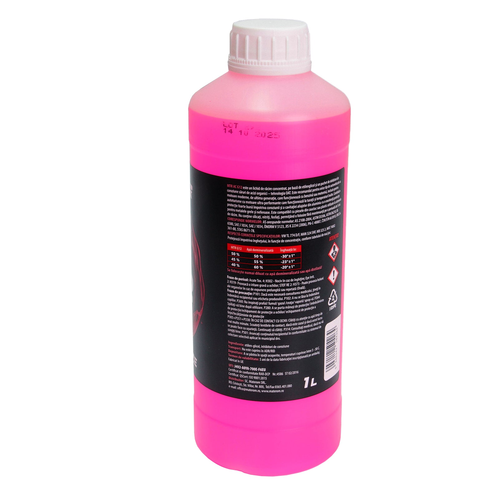 Antigel concentrat MTR Rosu G12 (-60°C) 1L MTR - imagine 2