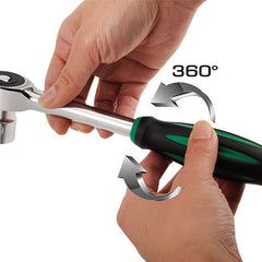 Clichet 3/8 cu maner rotativ Toptul - imagine 3