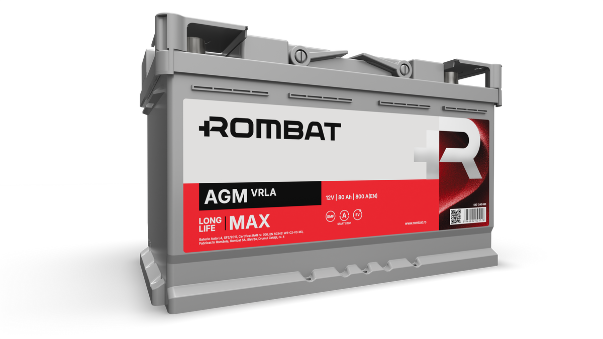 Acumulator Rombat AGM-VRLA 80 Ah Start-Stop Rombat - imagine 1