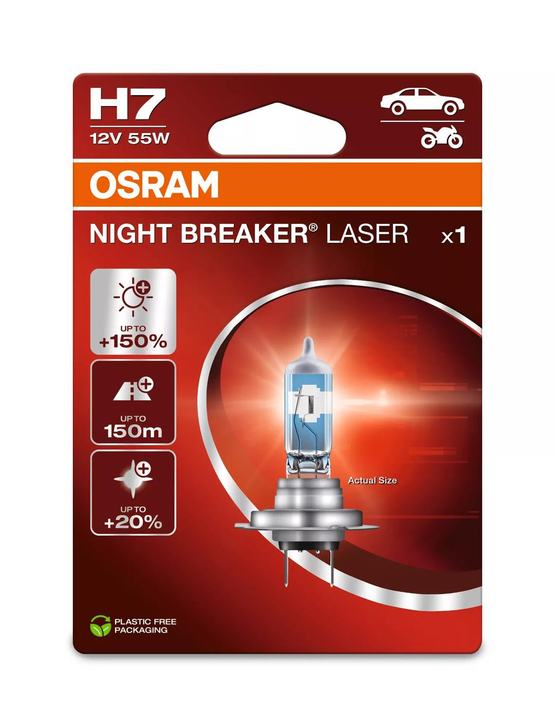 Bec Osram Night Breaker Laser Next Generation H7 12V 55W PX26d blister Osram - imagine 1