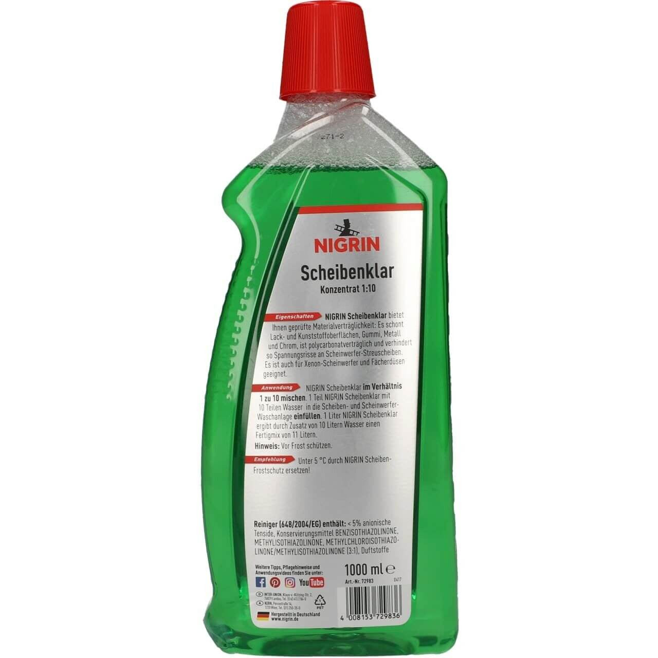 Lichid concentrat pentru parbriz 1:10 Nigrin, 1 L Nigrin - imagine 2