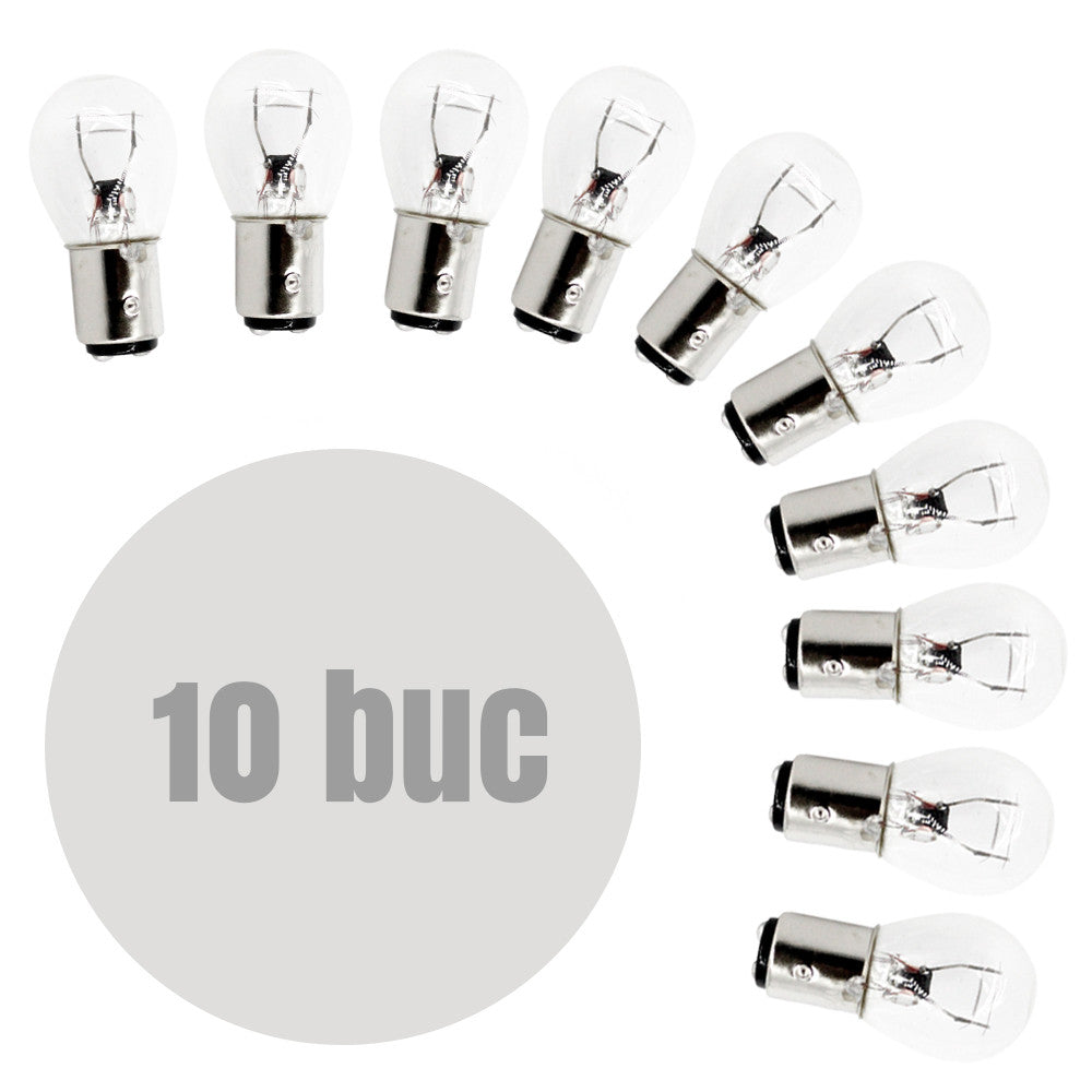 Bec MTR P21/5W 12V 21/5W BAY15d Set 10 buc Carguard - imagine 1