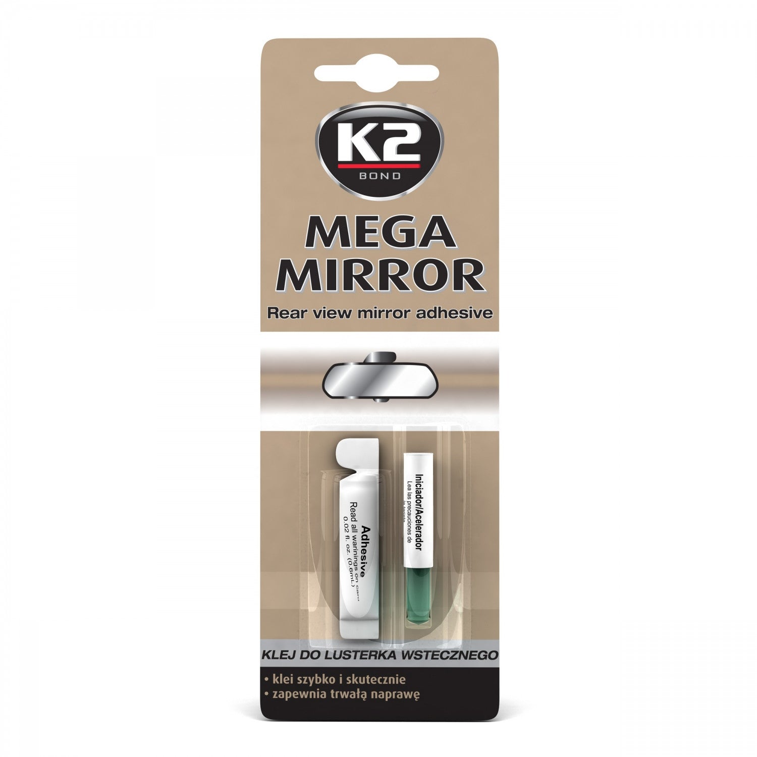 MEGA MIRROR – Adeziv pt.lipit oglinzi retrovizoare (60 sec.) K2 - imagine 1