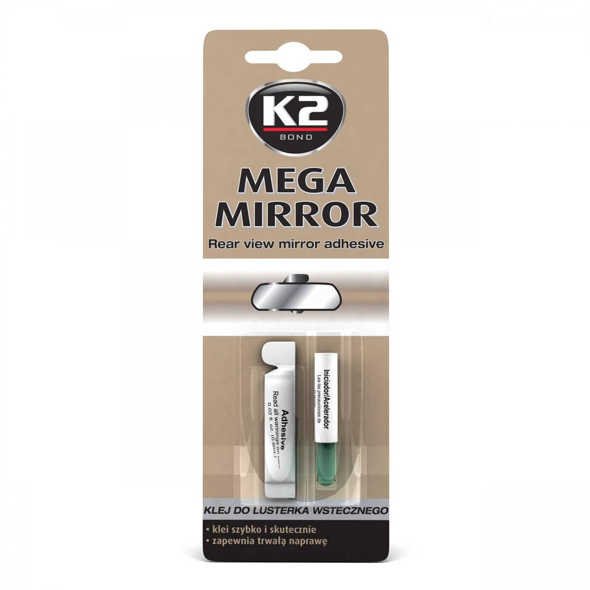 MEGA MIRROR – Adeziv pt.lipit oglinzi retrovizoare (60 sec.) K2 - imagine 1