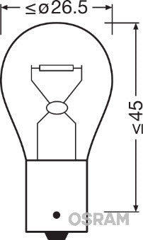 Bec Osram Ultra Life P21W 12V 21W BA15s Osram - imagine 2