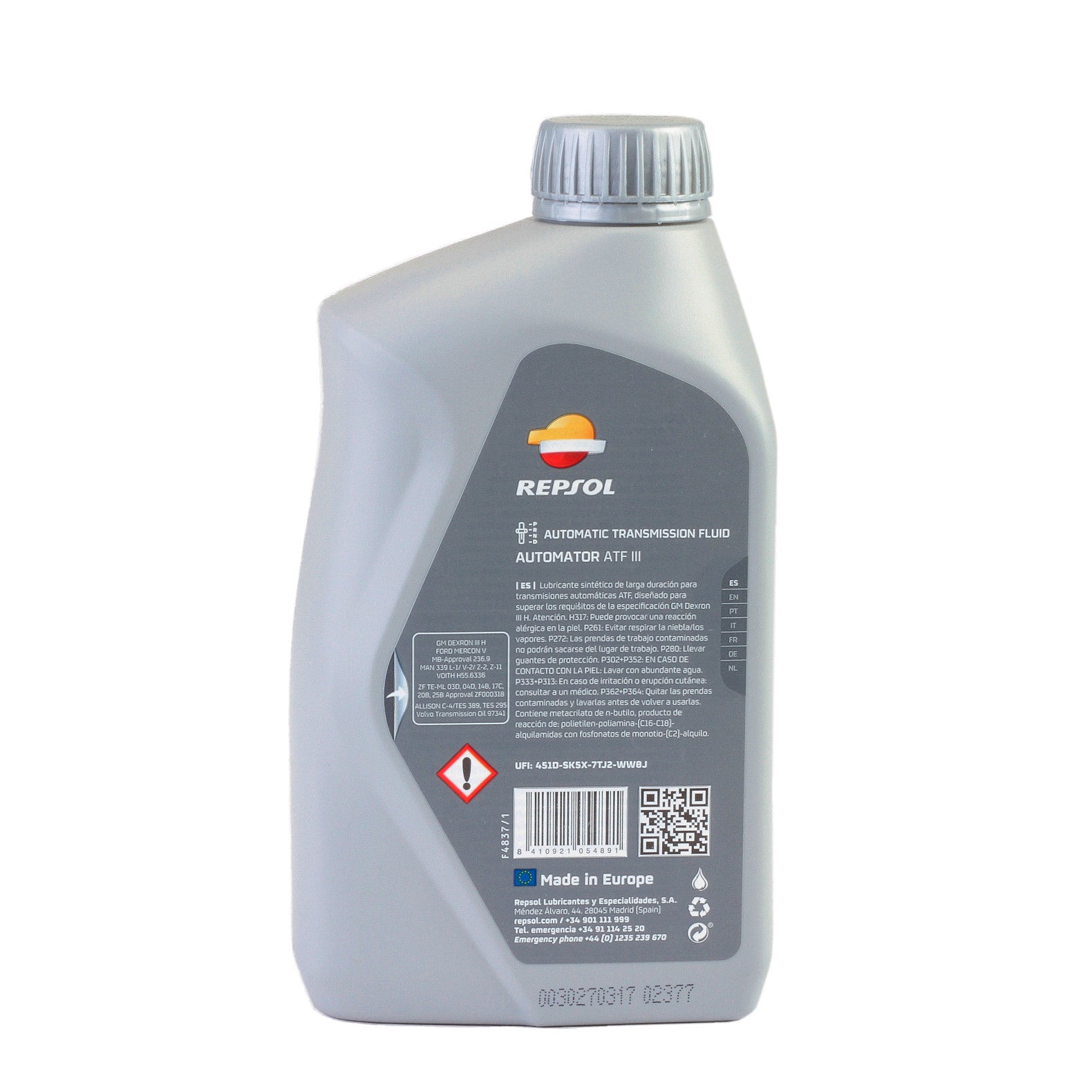 Ulei cutie viteze automata REPSOL AUTOMATOR ATF III 1L Repsol - imagine 3