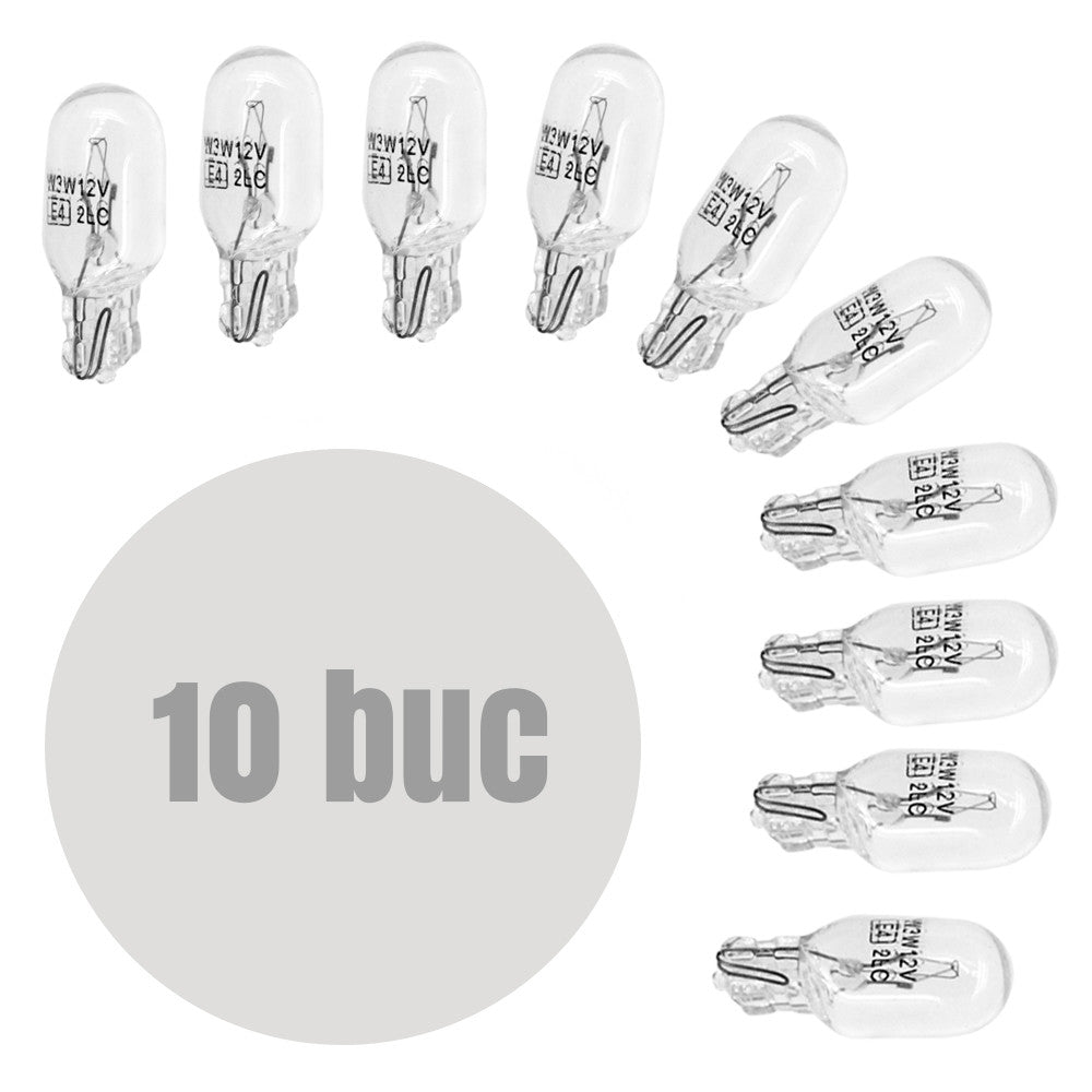 Bec MTR T10 12V 3W (W3W) Set 10 buc Carguard - imagine 2