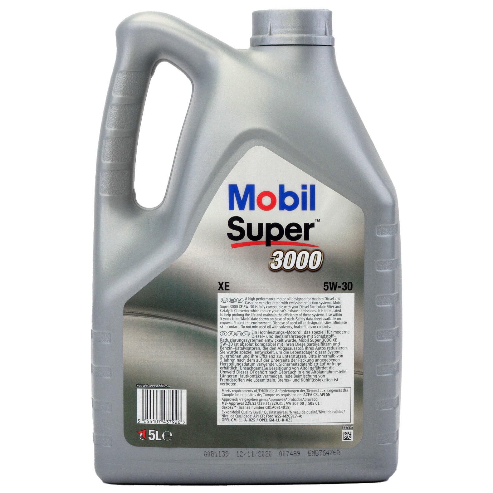 Ulei motor Mobil Super 3000 Xe 5W30 5L Mobil - imagine 3