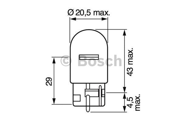 Bec Bosch Pure Light W21W 12V 21W W3x16d Bosch - imagine 2