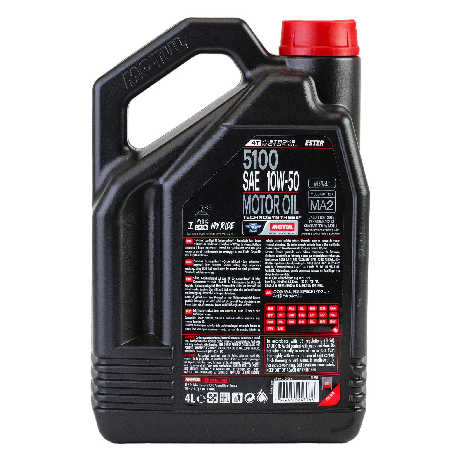 Ulei motor Motul 5100 10W50 4T 4L Motul - imagine 2