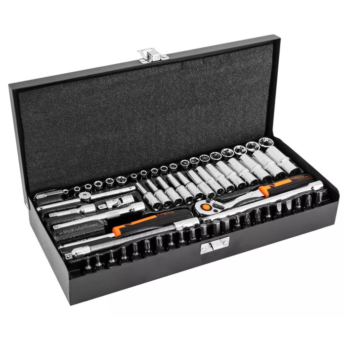 Set de chei tubulare 1/4 63 de piese Neo Tools - imagine 2