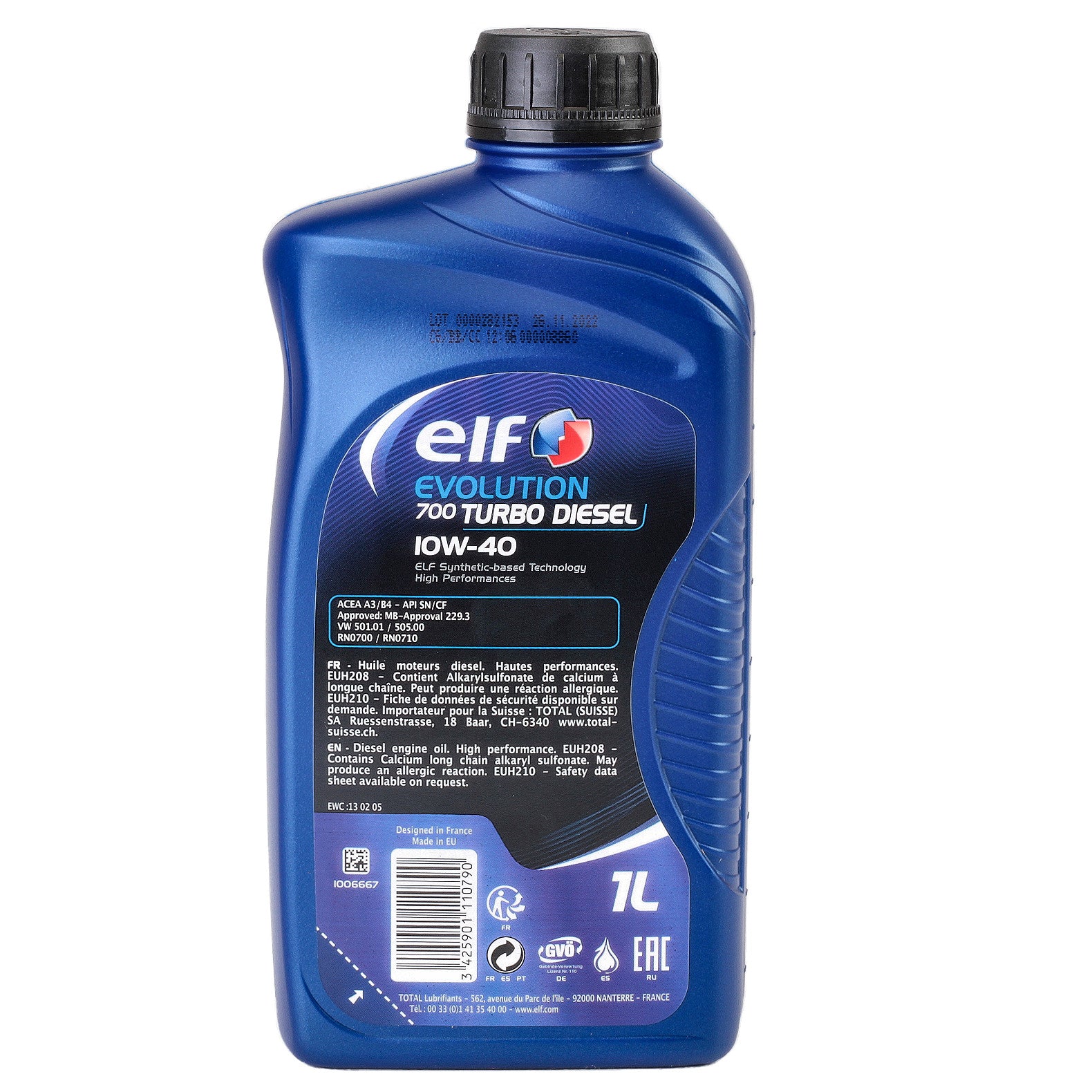 Ulei motor ELF Evolution 700 Turbo Diesel 10W40 1L Elf - imagine 3