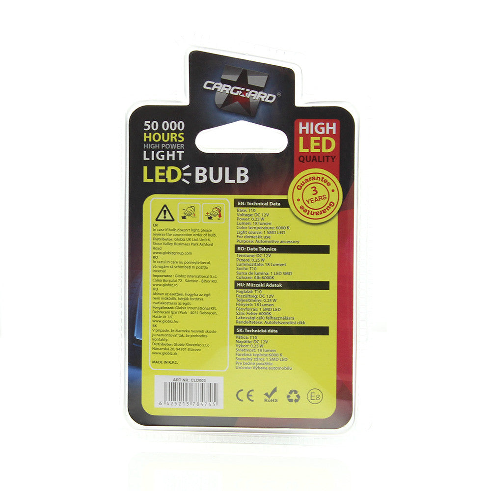 Bec MTR T10 12V 0.25W Set 2 buc Carguard - imagine 5