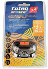 Lanterna frontala reincarcabila Foton Sport HL5643 3W+Rosu 120 lumeni Foton - imagine 1