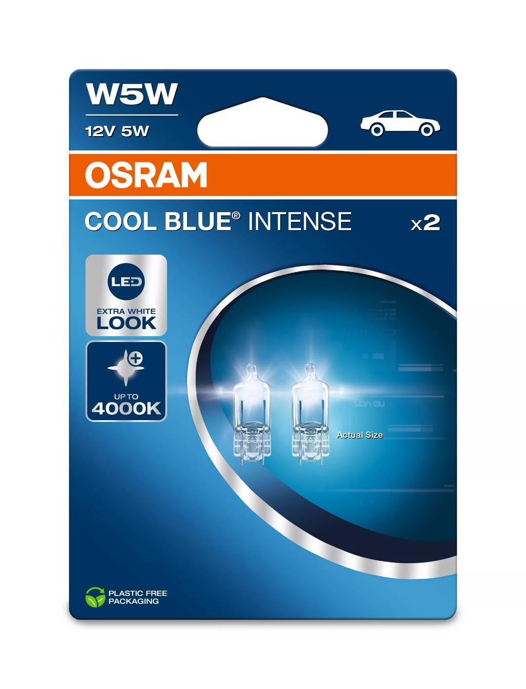 Bec Osram Cool Blue Intense W5W 5W1 2V W2.1x9.5d Set 2 buc Osram - imagine 1
