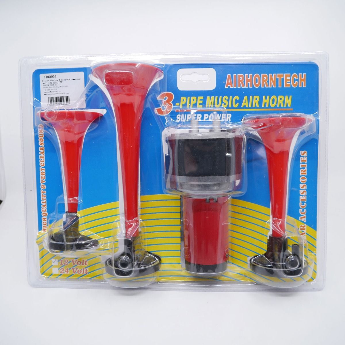 Claxon auto 3 trompete, compresor aer inclus, 12V TRIMMER - imagine 1