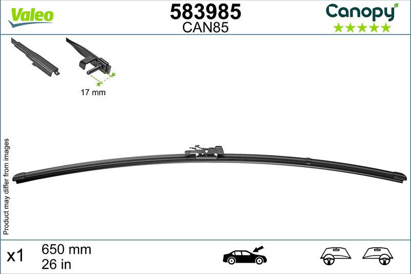 Lamela stergator Valeo Canopy 650 mm | 26 inch Valeo - imagine 2