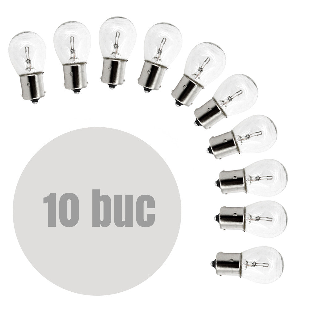 Bec MTR P21W 12V 21W BA15s Set 10 buc Carguard - imagine 1