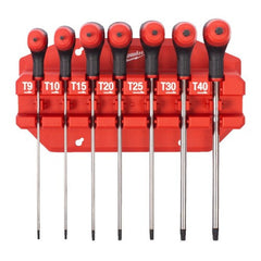 Set 7 chei Torx Milwaukee cu mâner Comfort Grip și suport Milwaukee - imagine 1