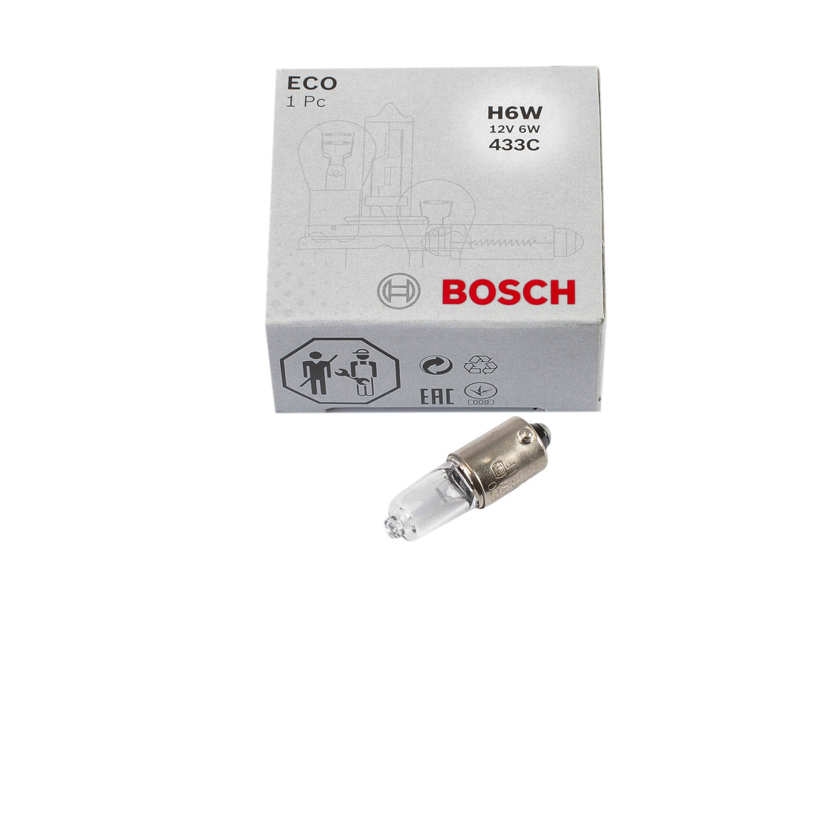 Bec Bosch Eco H6W 12V 6W BAX9s Bosch - imagine 1