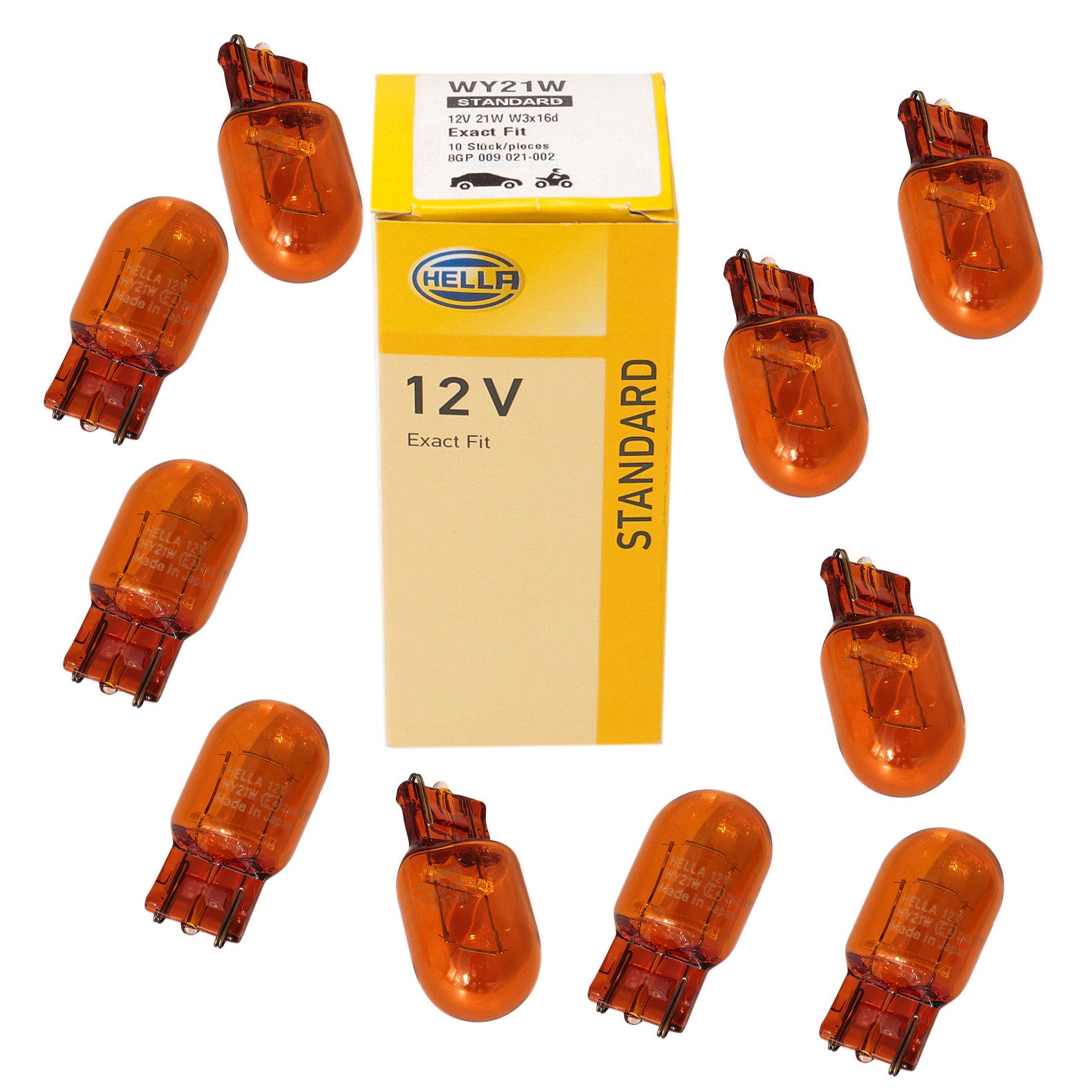 Bec Hella WY21W 12V 21W Galben Hella - imagine 1