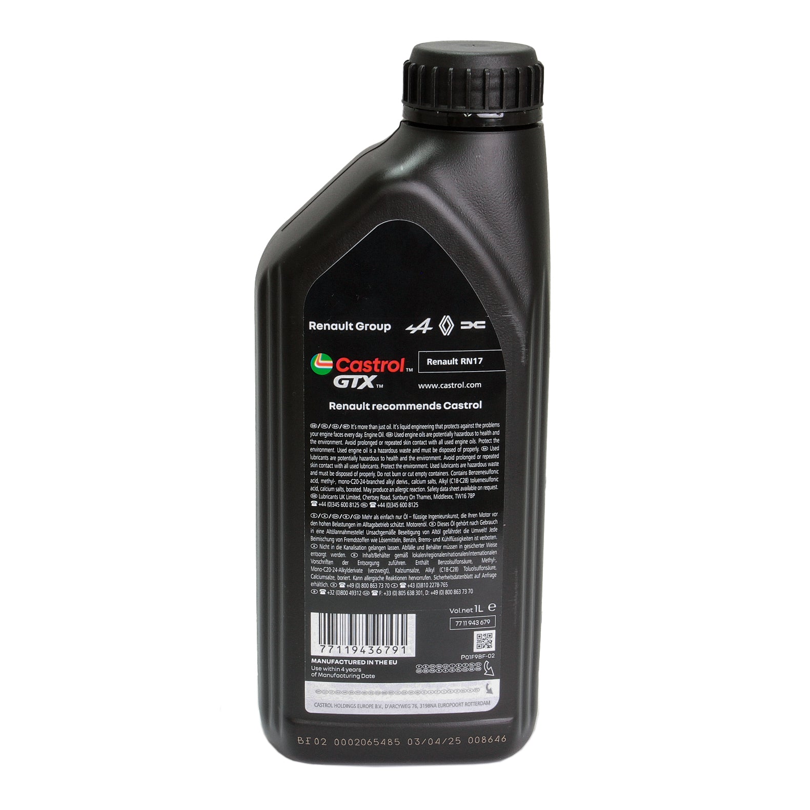Ulei motor Renault Castrol GTX RN-Spec RN17 5W30 1L Renault - imagine 3
