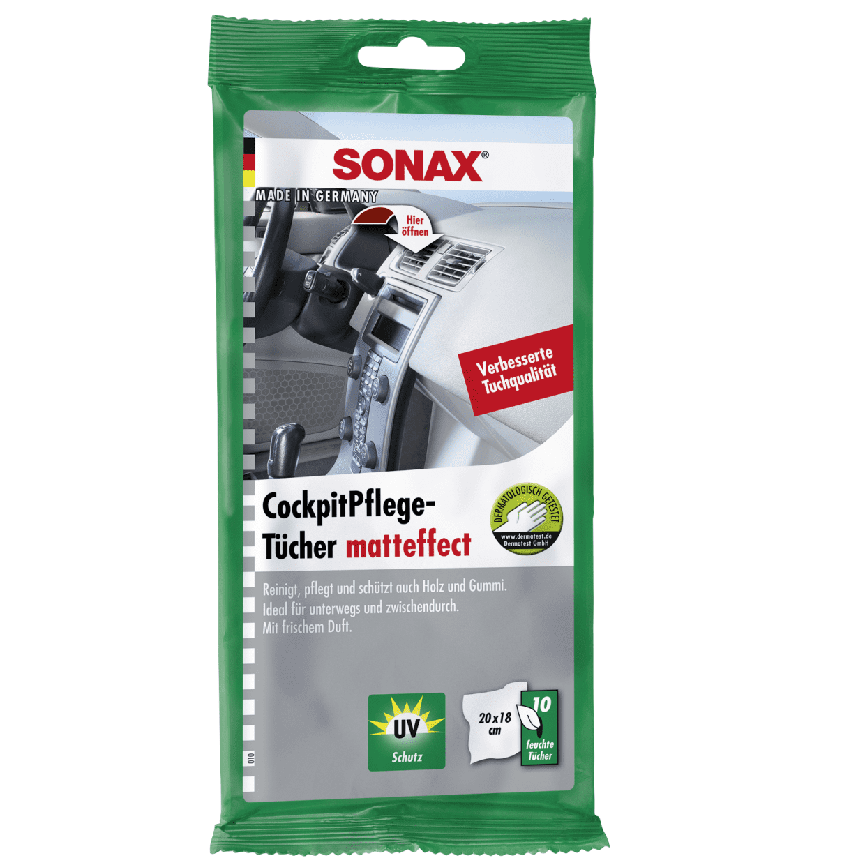 SONAX Servețele umede pentru suprafețe din plastic, cu efect mat, cod 415800 Sonax - imagine 1