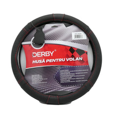 Husa volan piele naturala DERBY Rosu (37-39 cm) DERBY - imagine 1