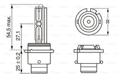 Bec Xenon Bosch D2S 12V 35W P32d-2 Bosch - imagine 4