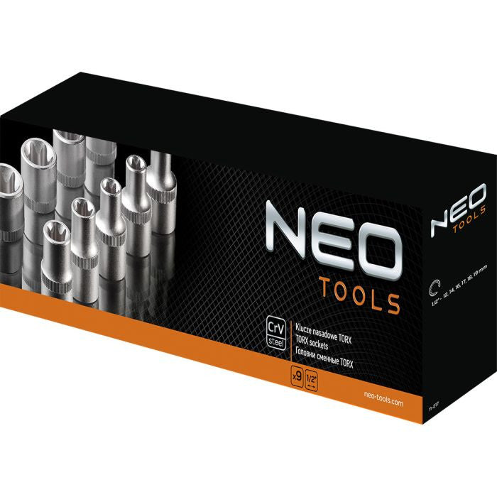 Set tubulare Torx1.2'' CrV 9 bucati Neo Tools - imagine 2
