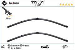 Set lamela stergator SWF Wiper FB OE LHD 650/650 mm SWF - imagine 1