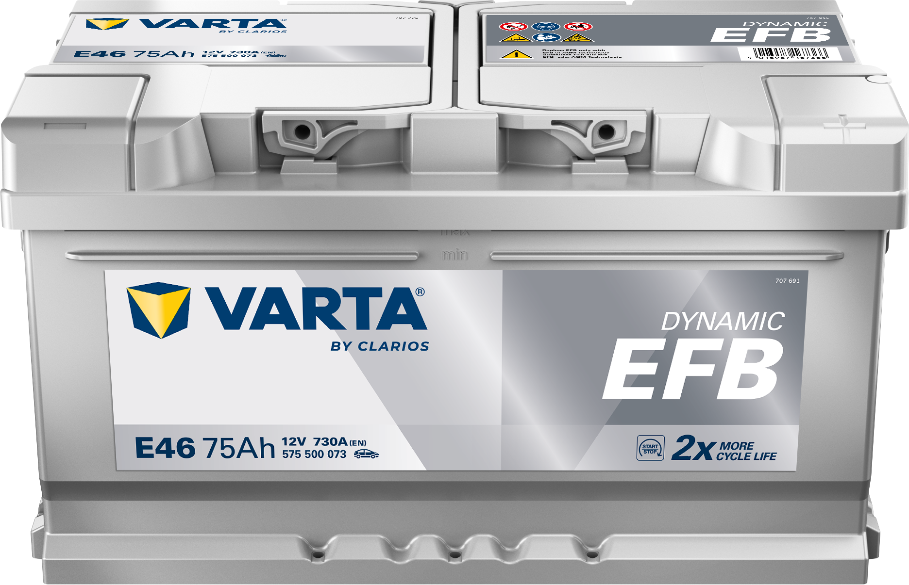 Acumulator Varta Dynamic EFB 75 Ah Start-Stop Varta - imagine 3