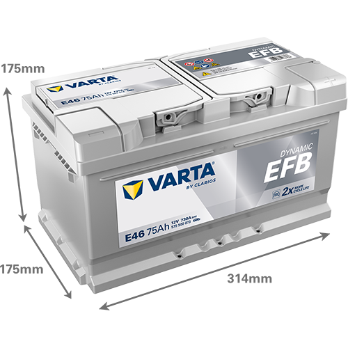 Acumulator Varta Dynamic EFB 75 Ah Start-Stop Varta - imagine 4