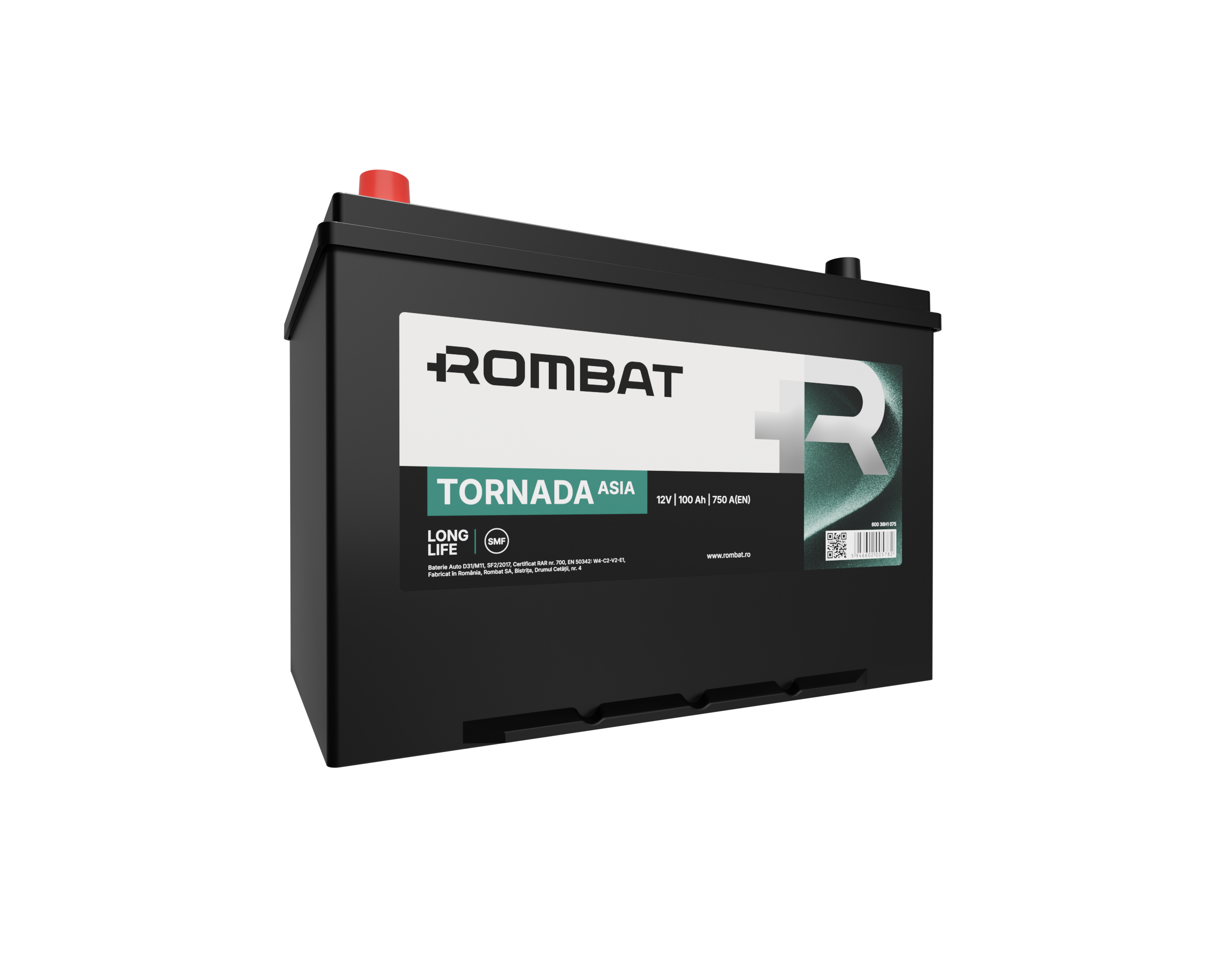 Acumulator Rombat Tornada Asia 100 Ah 750A [Bornă Inversă] Rombat - imagine 3