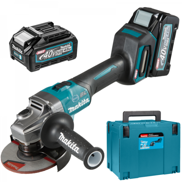 Polizor unghiular brushless, cu 2 acumulatori Li-Ion, 40V XGT, 4Ah Makita - imagine 1