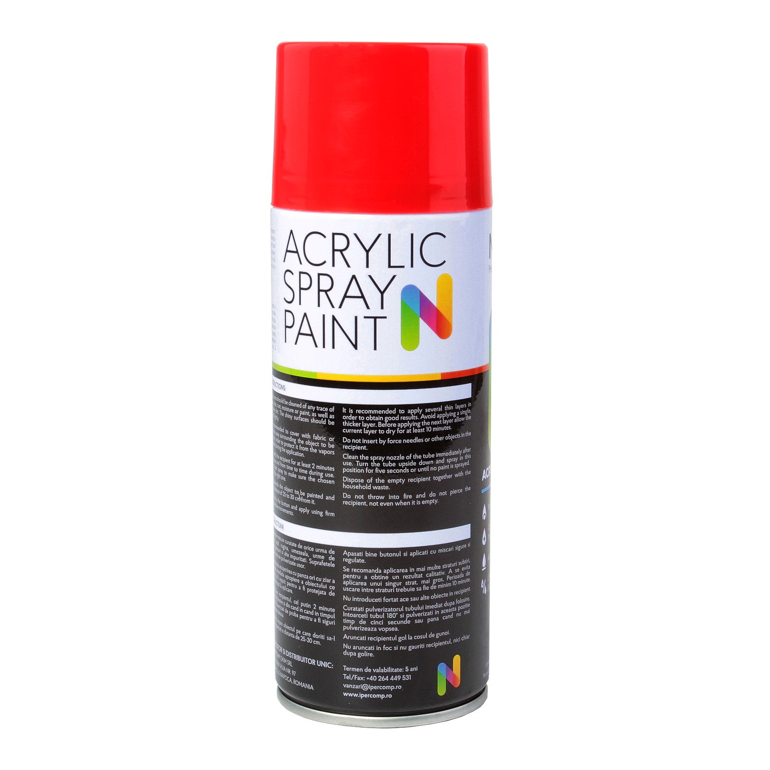 Vopsea spray 450 ml Rosu Passion Noxaro - imagine 3