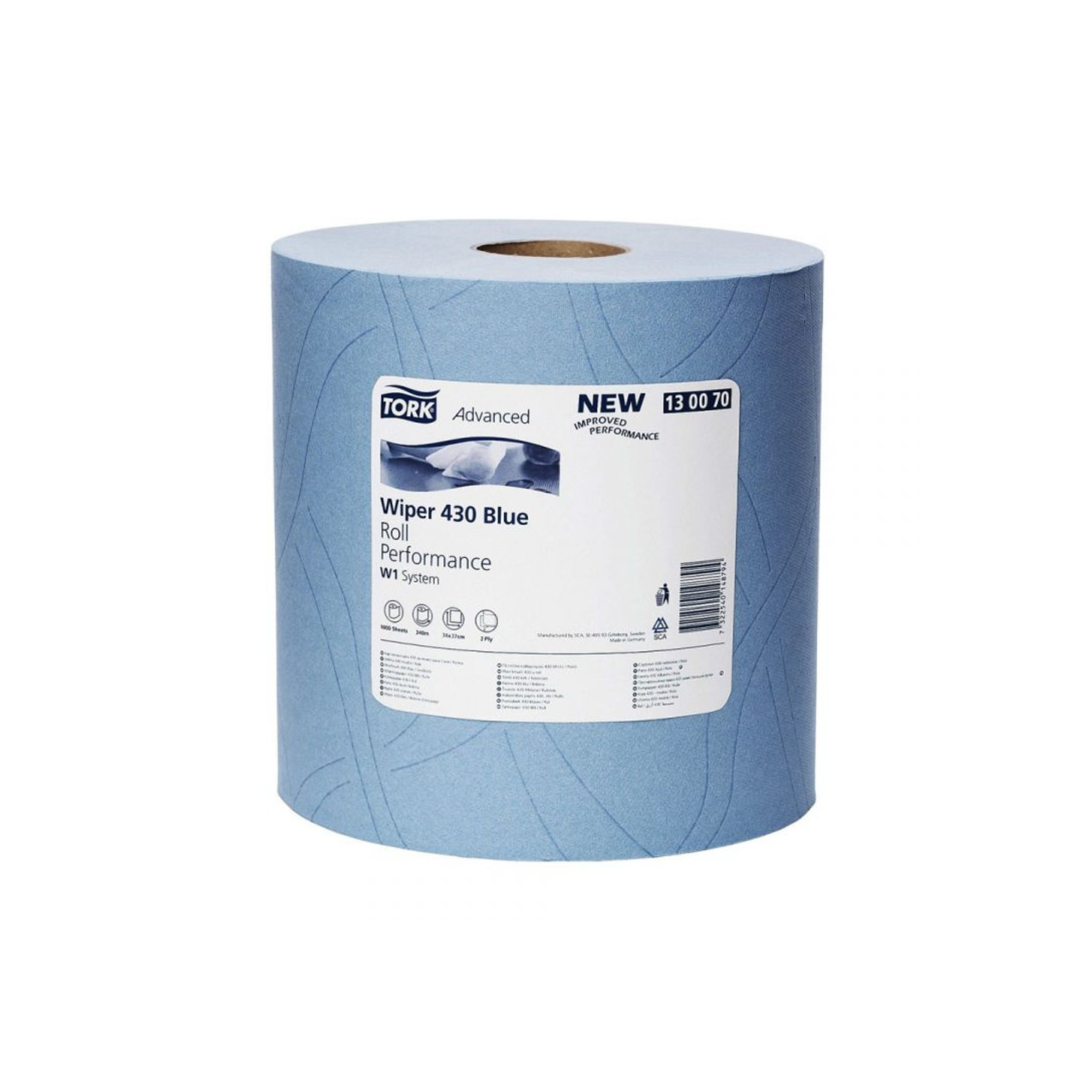 Rola hartie albastra 340 m 2 straturi Tork - imagine 1
