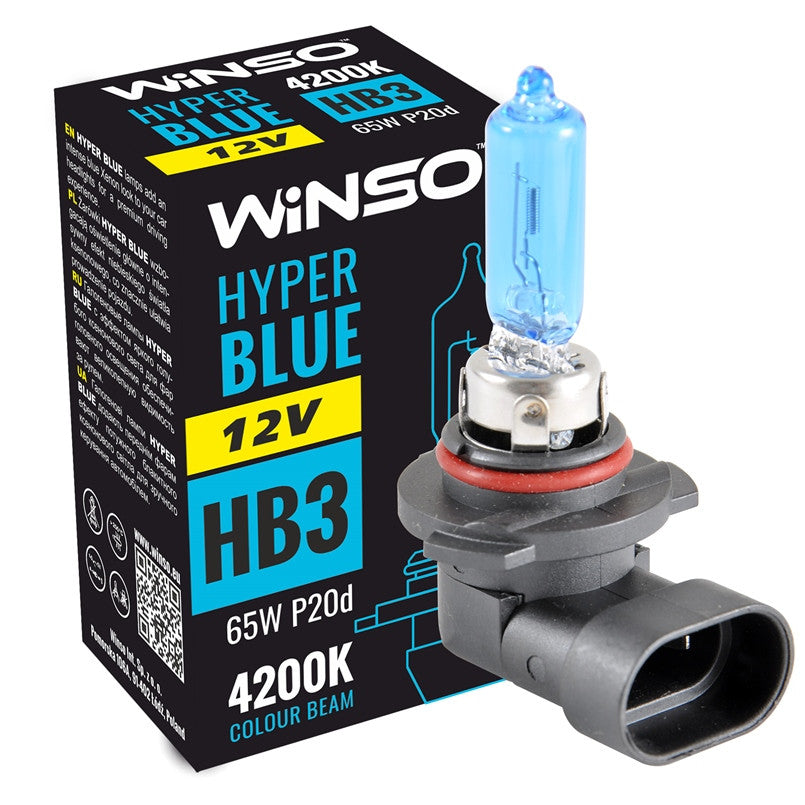 Bec Halogen Winso Hyper Blue HB3 - 12V, 65W P20d ● 4200K Winso - imagine 1