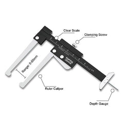 Subler pentru discuri de frana si adancime cauciucuri 0-60 MM Toptul - imagine 2
