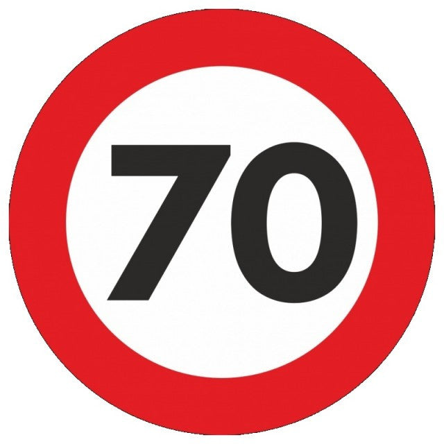 Indicator limitare viteza autocolant 70 km/ora Ø12 MTR - imagine 1