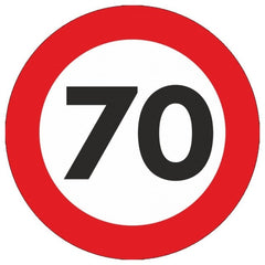Indicator limitare viteza autocolant 70 km/ora Ø12 MTR - imagine 1