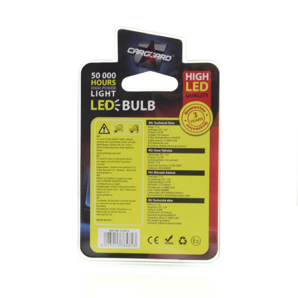 Bec MTR T10 12V 0.5W Set 2 buc Carguard - imagine 4