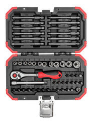 Set biti 1/4 cu clichet reversibil 51 piese, Gedore - imagine 1