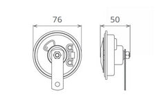 CLAXON ELECTROMAGNETIC 12V 3.5A TON INALT