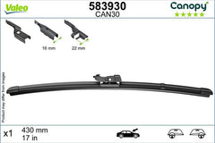 Lamela stergator Valeo Canopy 430 mm | 17 inch Valeo - imagine 2