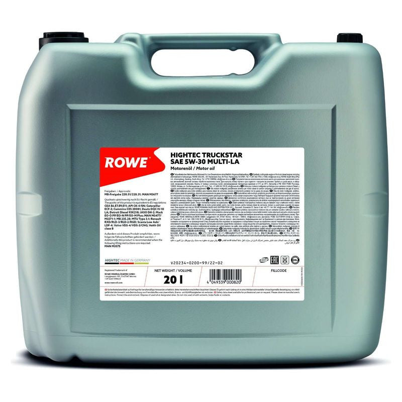 Ulei motor Rowe Hightec TrucksStar Multi-LA 5W30 20L Rowe - imagine 1